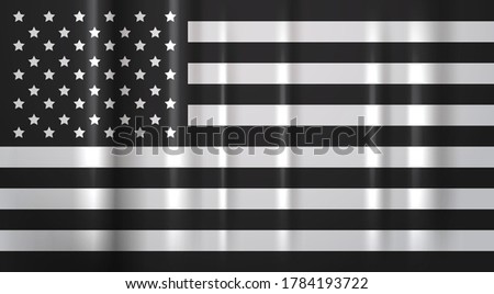 American flag awareness campaign against racial discrimination black lives matter concept social problems of racism horizontal vector illustration Royalty-Free Stock Photo #1784193722