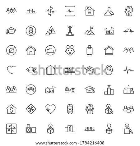 Core values line icon set. Collection of high quality black outline logo for mobile concepts and web apps. Core values set in trendy flat style. Vector illustration on a white background