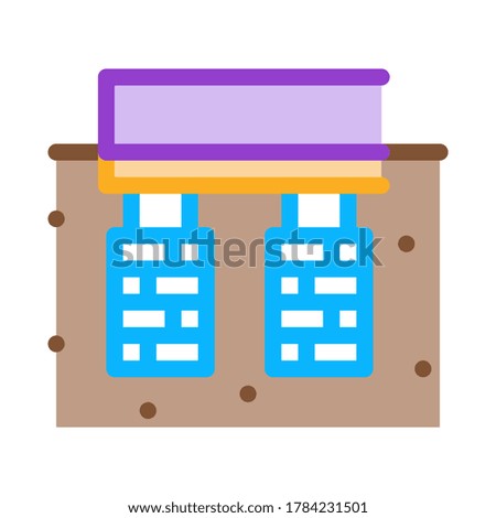 house foundation icon vector. house foundation sign. color symbol illustration