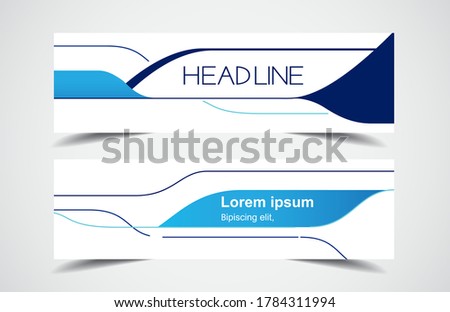 Set of modern design - Vector web banners design background or header templates, horizontal advertising business banner. Royalty-Free Stock Photo #1784311994