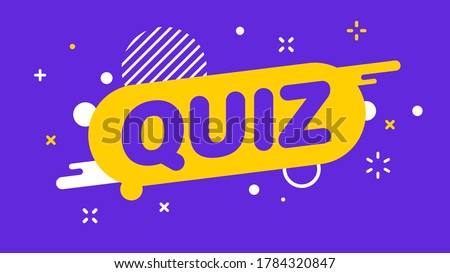 Modern banner Quiz. Banner for business, marketing and advertising. Vector illustration. Royalty-Free Stock Photo #1784320847