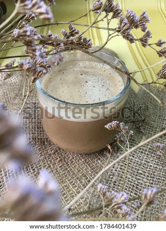 cappuccino with foam in a cup