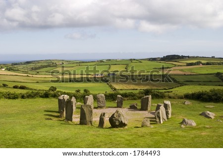Ancient celtic stone circle at Drombeg in Ireland Royalty-Free Stock Photo #1784493