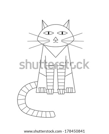 illustration of cat. Raster version