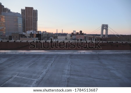 These are photos from a roof in Harlem.  Royalty-Free Stock Photo #1784513687