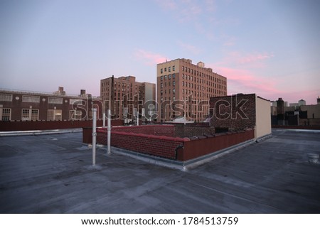 These are photos from a roof in Harlem.  Royalty-Free Stock Photo #1784513759