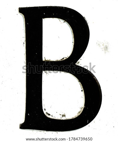 A photograph of the letter B that could be used for illustration purposes