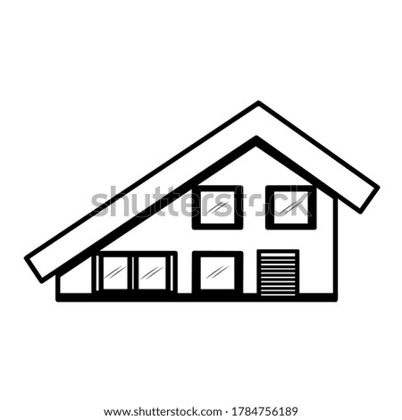 Residential house icon. Home building icon - Vector
