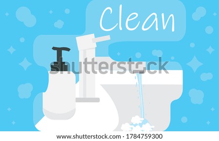 Hand washing banner. Hygiene and cleaning poster - Vector