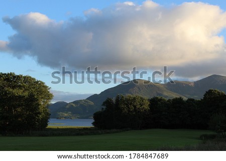 Sunset on Kerry Mountains and Lakes 