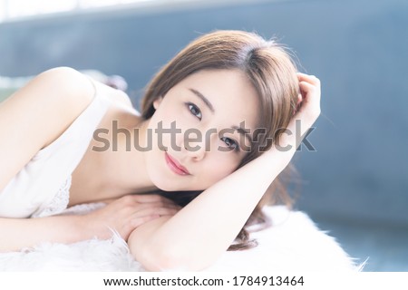 Beauty concept of an asian woman. Royalty-Free Stock Photo #1784913464