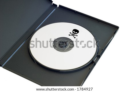 a pirated dvd with a clipping path