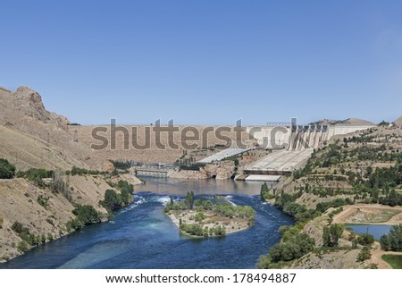 a hydroelectric dam located in east of turkey