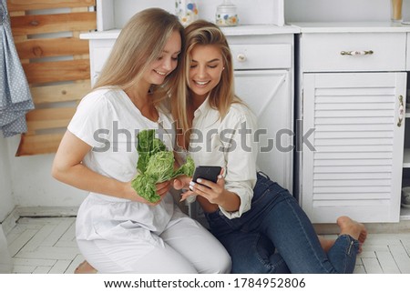 Healthy eating. Dieting and people concept. Blonde with a vegetable.