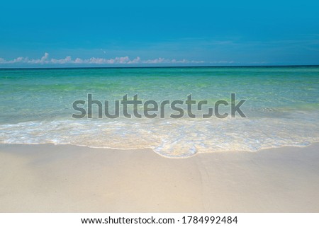 Beautiful sea landscape with turquoise water with copy space for your advertising text message or promotional content