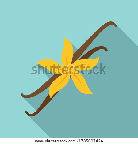 Vanilla flower icon. Flat illustration of vanilla flower vector icon for web design Royalty-Free Stock Photo #1785007424