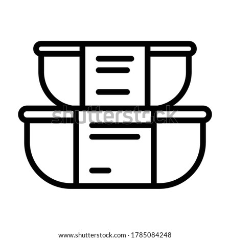plastic packaging black icon vector illustration
