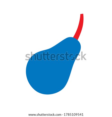 Pear abstract simple style. Vector illustration fruits. Can be use for restaurants menu, cover, packaging.