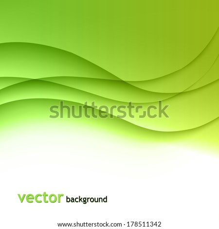 Vector illustration Abstract colorful background with green smoke wave
