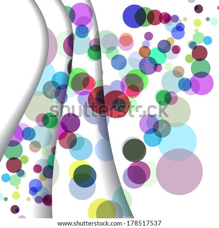 Abstract circles illustration, colorful digital composition.