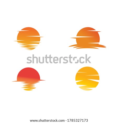 Set Sun Vector illustration Icon Logo Template design Royalty-Free Stock Photo #1785327173