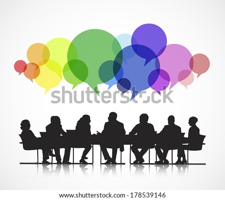 Vector of Social Business Meeting Royalty-Free Stock Photo #178539146