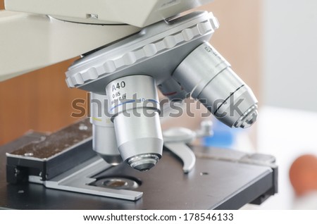 the Microscope in Laboratory