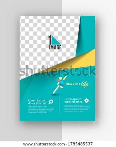 Healthcare brochure, flyer, magazine cover & poster template, vector illustration. 