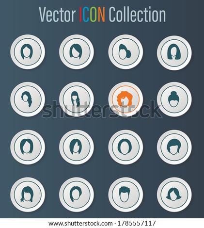 Woman simply icons for web and user interfaces