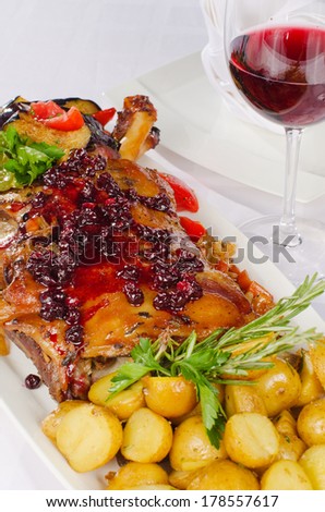 veal shank with vegetables