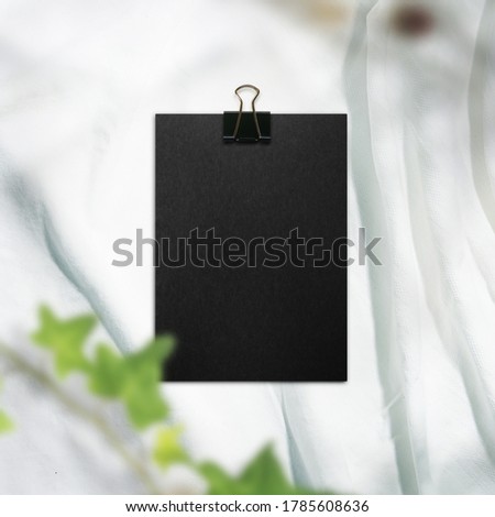White cloth background and stationery and work tools