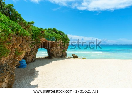 Sunayama Beach in Miyako Island, Okinawa, Japan Royalty-Free Stock Photo #1785625901