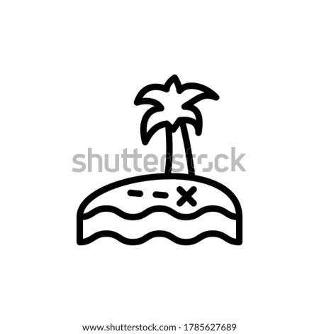 Island, treasure icon. Simple line, outline vector elements of pirate icons for ui and ux, website or mobile application