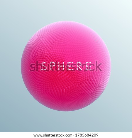 Sphere. Element for design. 3d vector illustration for science, education or medicine. 