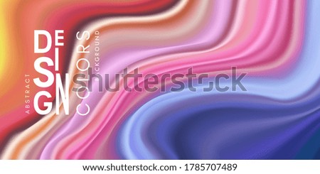 Colorful abstract background with flowing colors. Vector illustration in modern fluid style with liquid rainbow texture