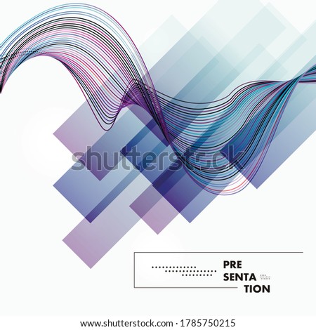 Colorful smooth lines on background. Futuristic wallpaper. Futuristic design brochure. Line pattern. Layout template