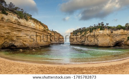 Small beach at the bottom of the Loch Ard Gorge - Port Campbell, Victoria, Australia