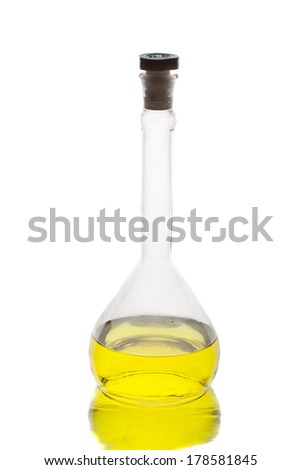 Science equipment in laboratory isolated on white.
