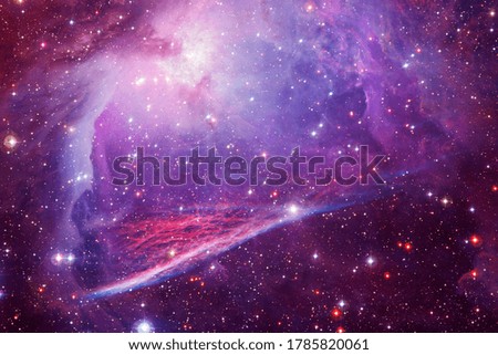 Outer space art. Starfield. Awesome nebulae. Elements of this image furnished by NASA.