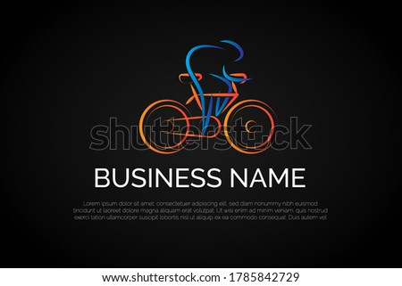 Mono line Bike Logo Concept For Your Company, Business, Association, Organization, Institution or Product. Ready For Use. Modern Initial Logo