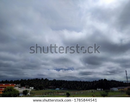 Dark climate- Black Clouds Green Nature