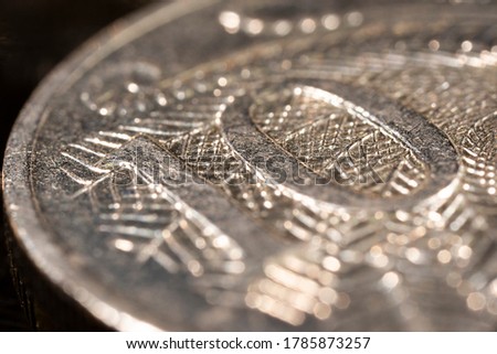 Australian Coins. Money background, Australia theme, shallow depth of field.
