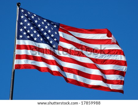 American Flag Waving Proud