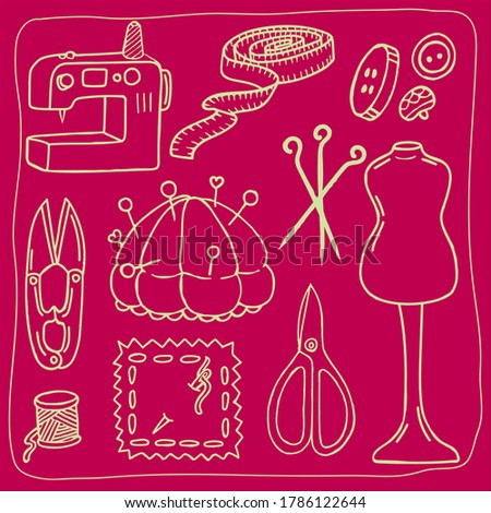 Sewing Set Vector Number One