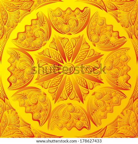 Floral nature sun pattern background vector illustration