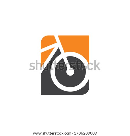 Bicycle logo concept icon vector. Simple design modern vector.