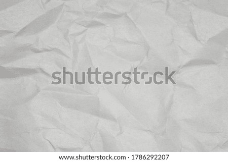 White crumpled paper, recycle paper texture, copy space for text.