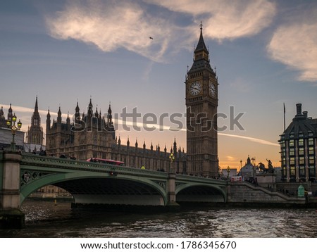 Big Ben in London from Thames River
