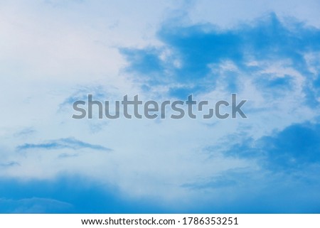 Clouds on the evening sky, summer. Differen shapes.