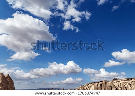 rocks mountaine valley in Cappadocia Landscape Turkey